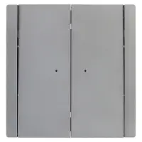 FORTE&PIANO Выключатель 2-клавишный проходной с индикацией 10А FP508 сталь IEK