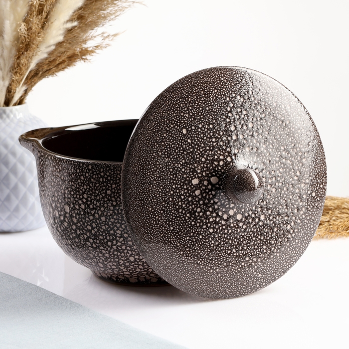 Пельменница «Борисовская», 2 л, 19×12 см, мрамор, коричневая Пельменница «Борисовская», 2 л, 19×12 см, мрамор, коричневая