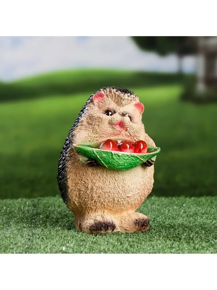 Садовая фигура из гипса &laquo;Ёжик с ягодами&raquo;,12&times;10&times;16 см