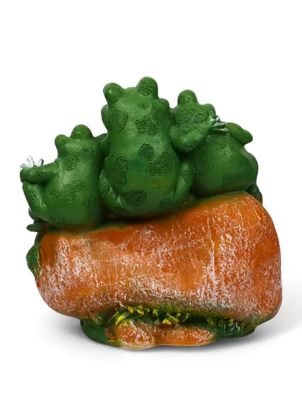 Садовая фигура из полистоуна &laquo;Лягушка на камне&raquo;, 30&times;10&times;35 см