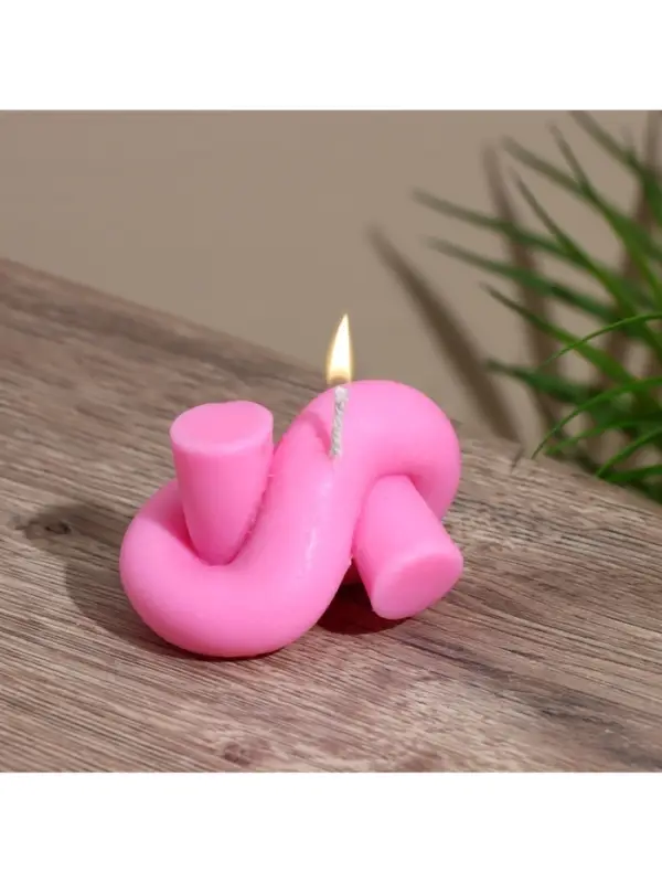 Свеча Свеча "Узелок" 8х5х5 см, соевый воск МИКС