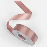 Лента атласная TEIRA, двухсторонняя, 25 мм, 25&plusmn;1 м, бежевая