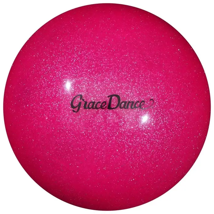 Мяч для художественной гимнастики Grace Dance, d=16.5 см, цвет розовый с блеском