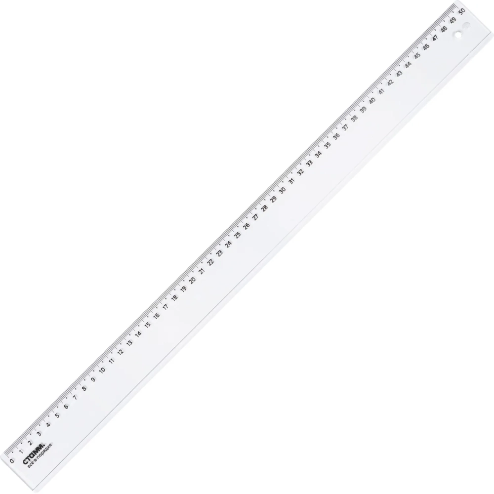 Линейка 50см СТАММ, пластиковая, прозрачная, бесцветная (ЛН-31439)
