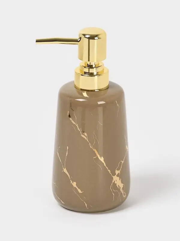 Набор аксессуаров для ванной комнаты SAVANNA &laquo;Гроза&raquo;, 4 предмета, мыльница, дозатор для мыла, 2 стакана, коричневый