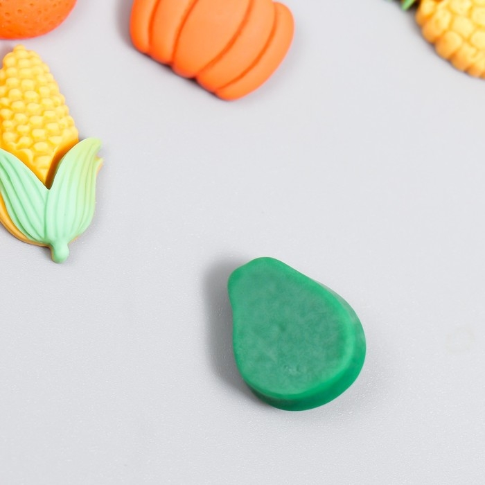 Декор для творчества пластик Декор для творчества пластик "Фрукты и овощи" набор 13 шт