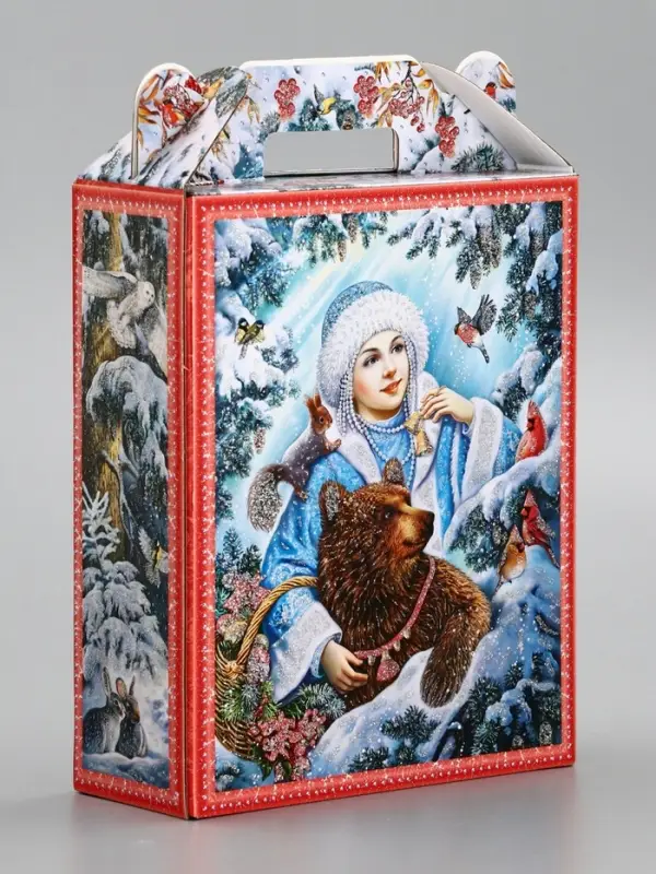 Подарочная новогодняя коробка «Зимняя сказка», для сладких подарков, 16.8×7×25 см Подарочная новогодняя коробка «Зимняя сказка», для сладких подарков, 16.8×7×25 см
