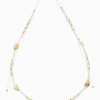 Чокер "Морской мир" ракушка, жемчуг, цвет белый в золоте