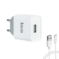 Сетевое зарядное устройство с кабелем USB на Type-C 2.4A HS26 ISA белое