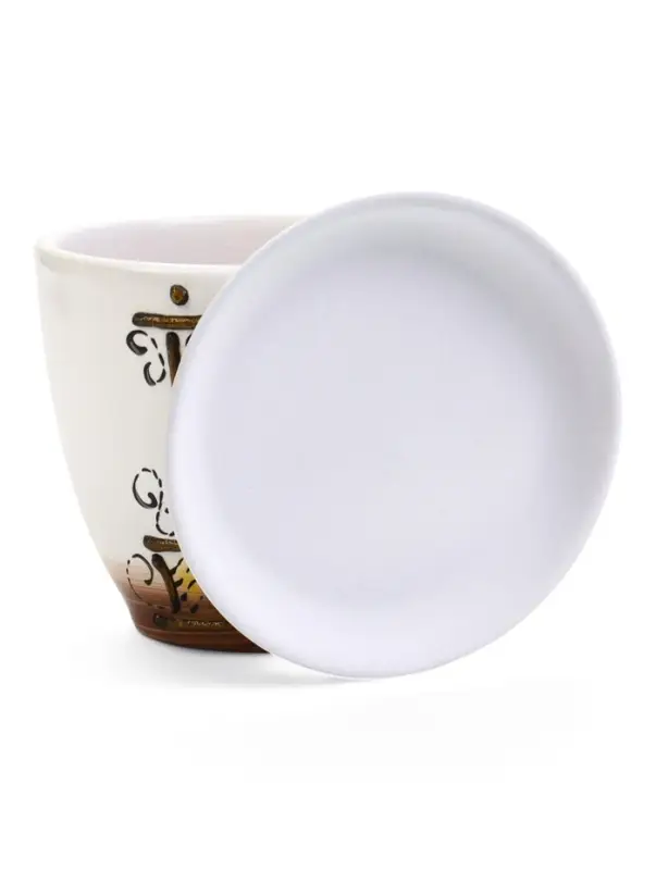 Горшок цветочный поддоном 1 л, керамика, Вечер (М) Горшок цветочный поддоном 1 л, керамика, Вечер (М)