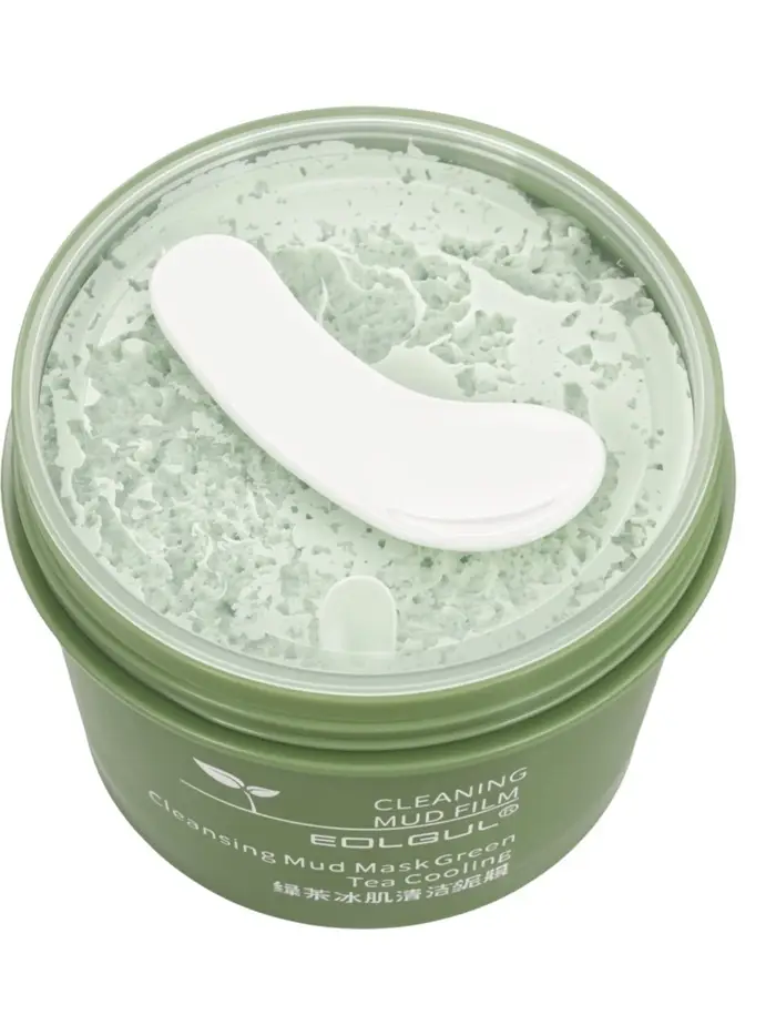 Маска для лица грязевая, очищающая, с зеленым чаем, 120 г