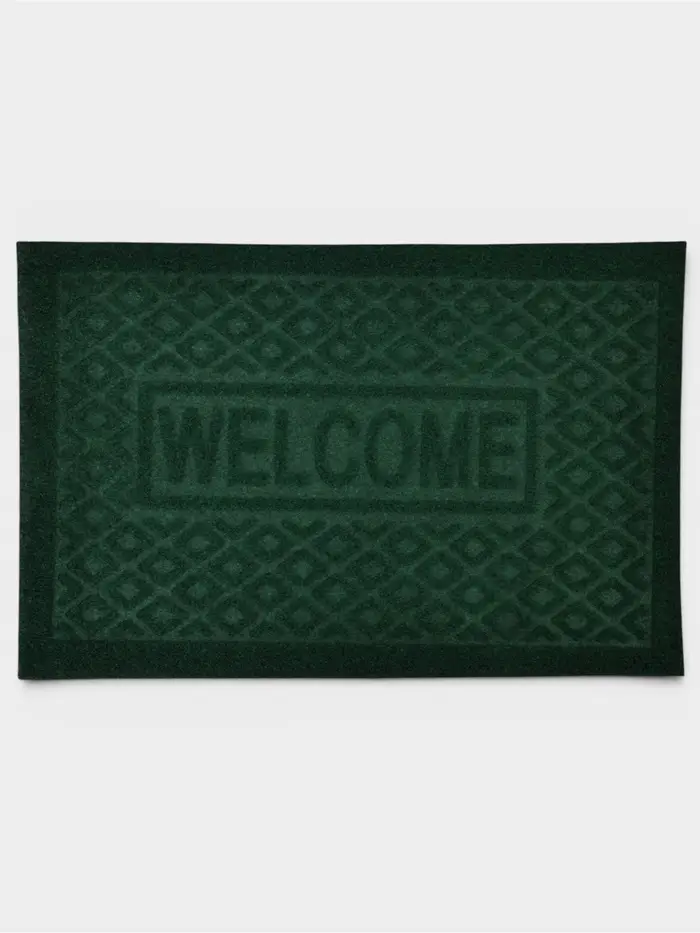 Коврик придверный Доляна Welcome, ромбы, влаговпитывающий, без окантовки, 38&times;58 см, цвет МИКС
