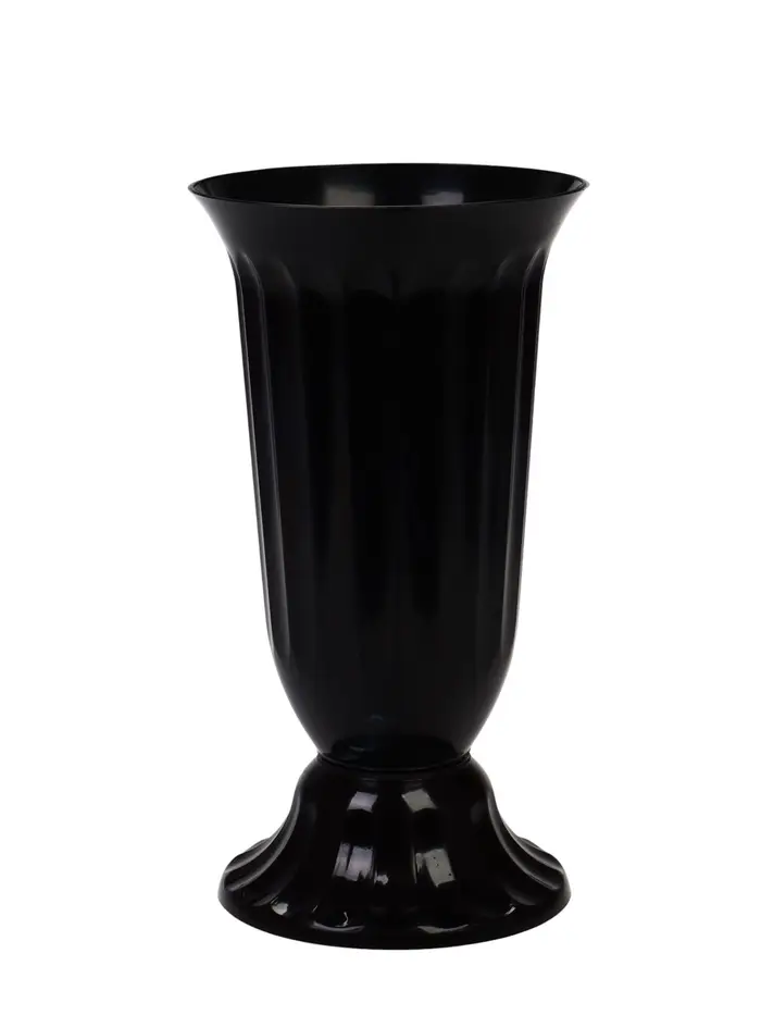 Ваза для цветов, 2.5 л, d=16 см, h=30 см, пластиковая, чёрная