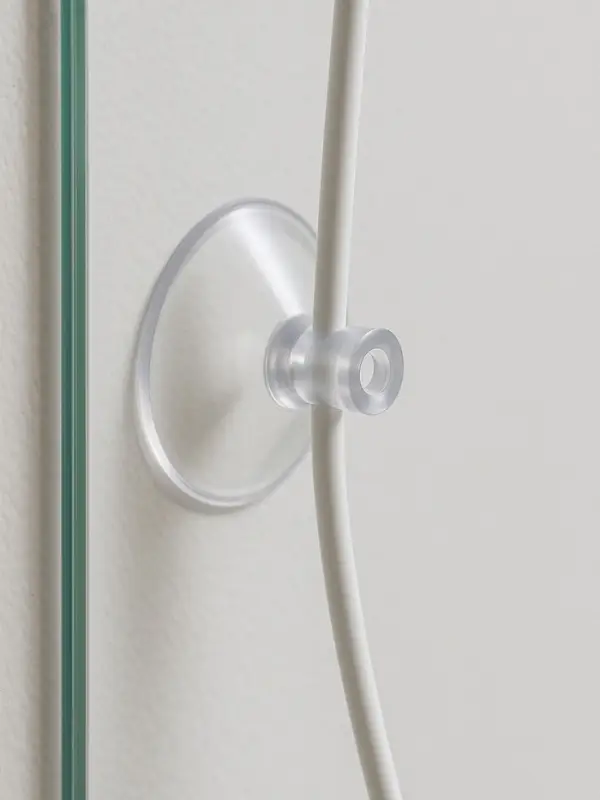 Присоска универсальная силиконовая d=25 мм, сквозное отверстие, 20 шт. в наборе, прозрачная