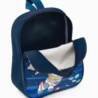 Рюкзак детский 20,5*9*24, отд на молнии, космос т-синий