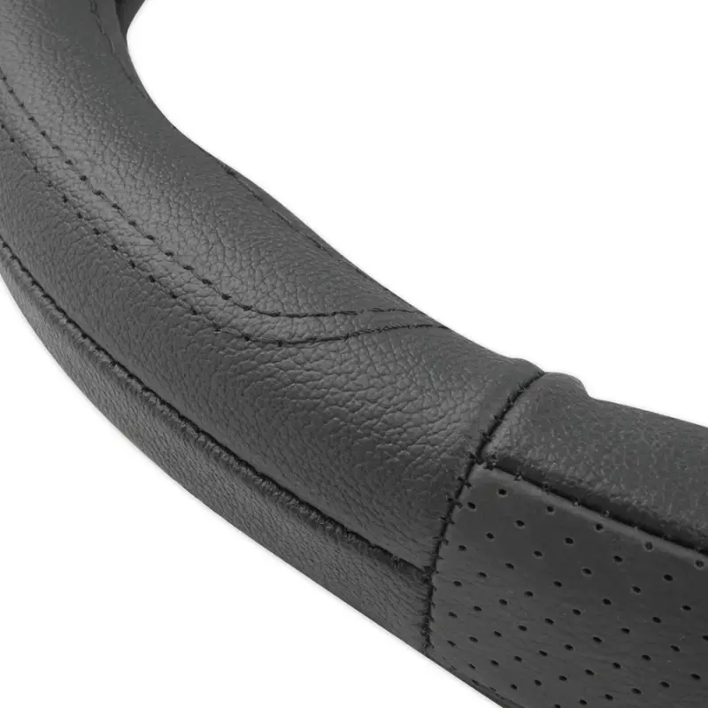 Оплетка на руль (нат. кожа) AVS GL-920M-B (размер M, черный) - Серия "Classic"