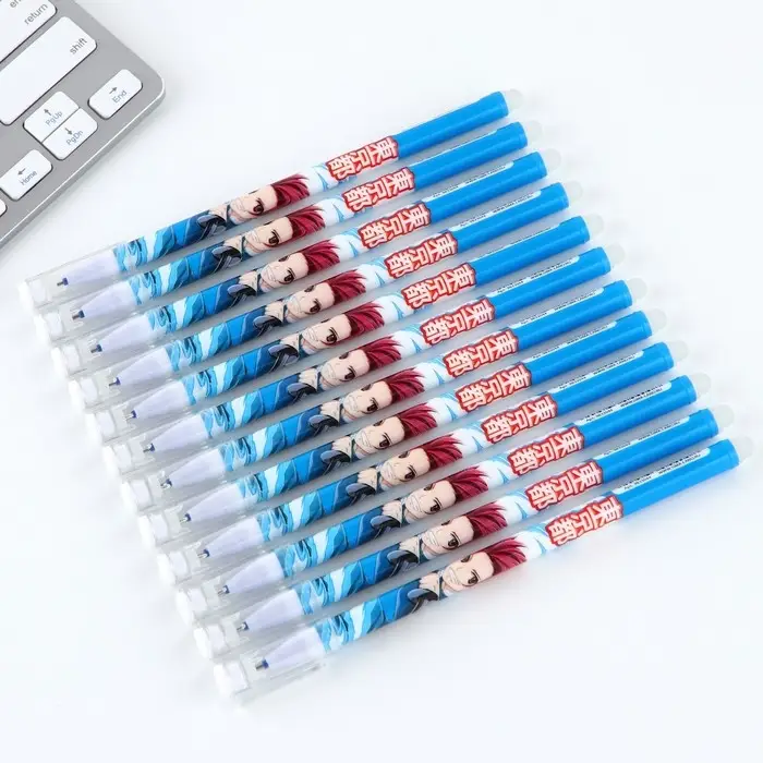 Ручка пиши-стирай, синяя паста, гелевая, 0.5 мм с колпачком &laquo;Аниме парень&raquo;