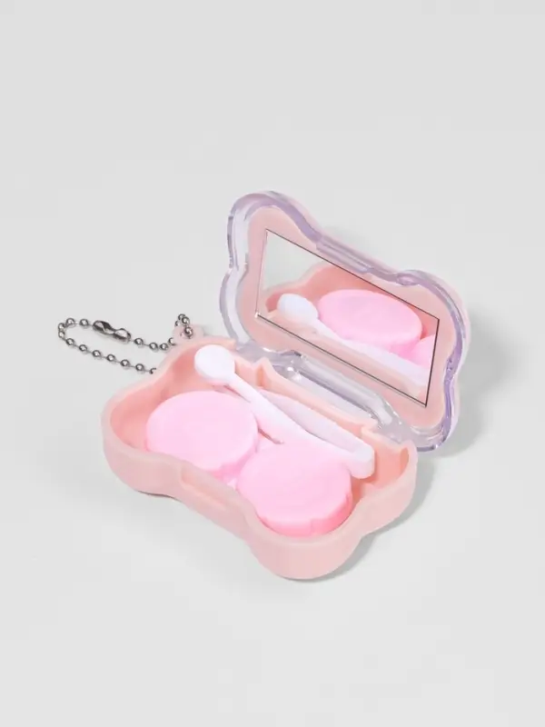 Набор для контактных линз, в футляре с зеркалом, 4 предмета, цвет МИКС