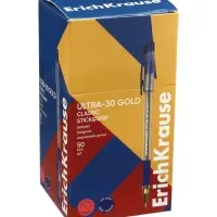 Ручка шариковая ErichKrause ULTRA-30 Gold Stick Grip, Super Glide, узел 0.7 мм, синяя