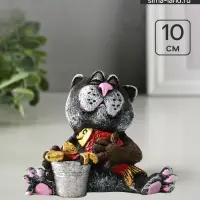 Фигурка полистоун &laquo;Кот на рыбалке&raquo;, 10 см
