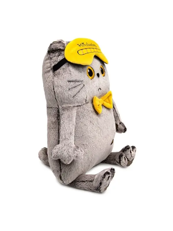 Мягкая игрушка &laquo;Кот-подушка в маске для сна&raquo;, 34 см, МИКС