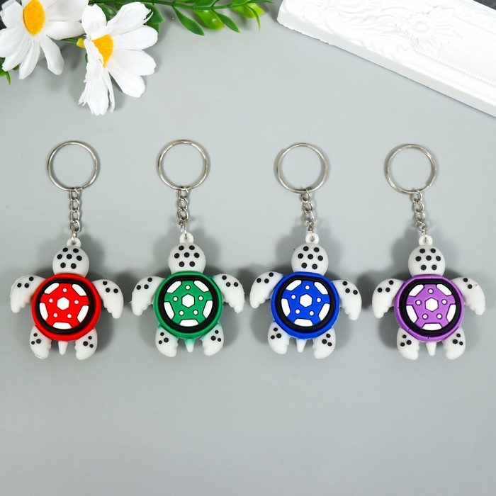 Брелок резина Брелок резина "Черепашка. Панцирь-щит" МИКС 5х4,5 см