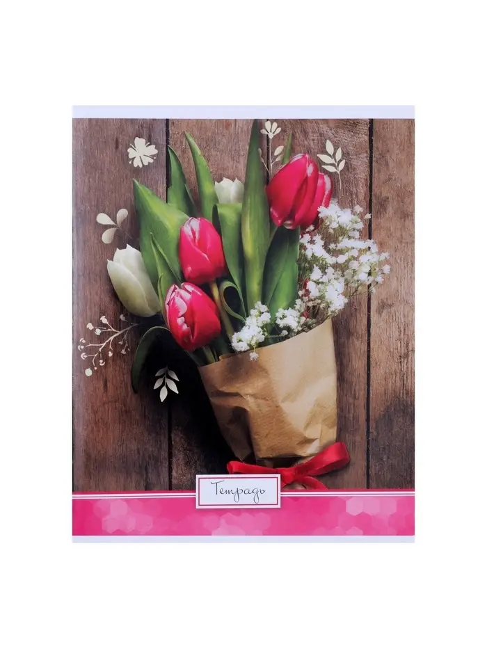 Тетрадь 48 листов в клетку, Calligrata &laquo;Яркие цветы&raquo;, МИКС