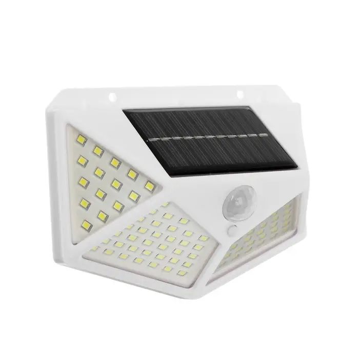 Садовый светильник, уличный, на солнечной батарее, накладной, 100 LED, свечение белое