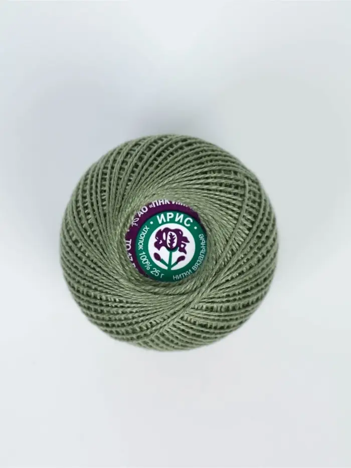 Нитки вязальные "Ирис" 150м/25г 100% мерсеризованный хлопок (6704)