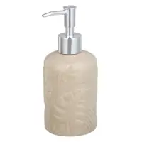 VETTA Дозатор для жидкого мыла, керамика, 17x7,5x7,5 см, листья, беж