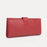 Кошелёк женский на кнопке, цвет красный