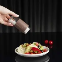 Солонка стеклянная «Стиль», 150 мл, 5,5×8 см, цвет коричневый мрамор Солонка стеклянная «Стиль», 150 мл, 5,5×8 см, цвет коричневый мрамор