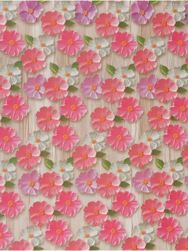 Бумага крафтовая двухсторонняя &laquo;Объемные цветы&raquo;, 70 &times; 100 см