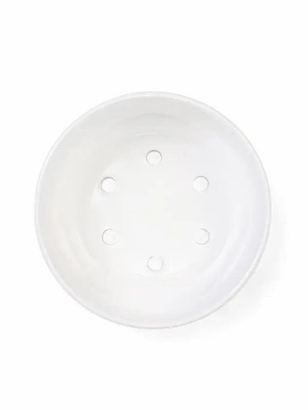 Горшок для бонсай, кактусов и суккулентов &laquo;Огма&raquo;, 2 л, d=22 см, h=8 см, керамический, с поддоном, белый