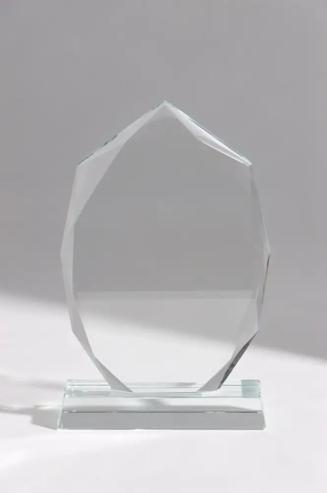Стела стеклянная &laquo;Лист с гранями&raquo;, 13&times;4.5&times;20.7 см