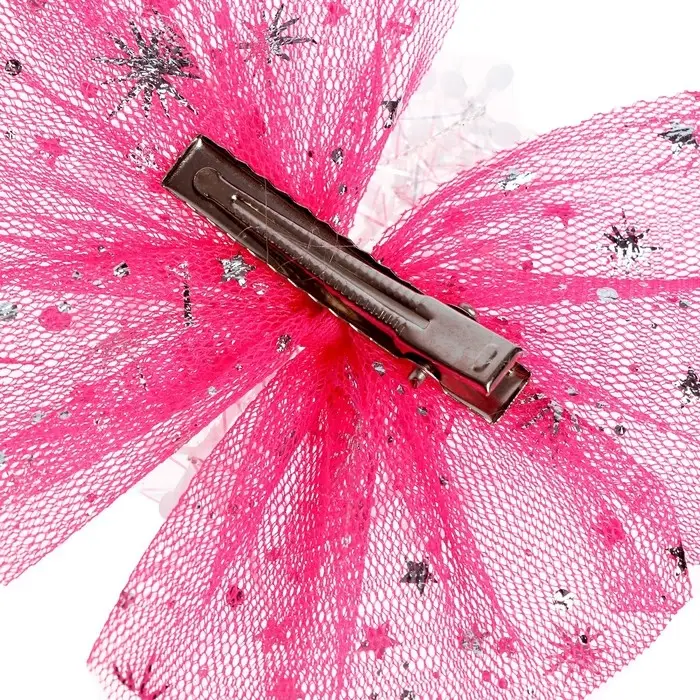 Карнавальный зажим «Снежинка», цвет розовый Карнавальный зажим «Снежинка», цвет розовый