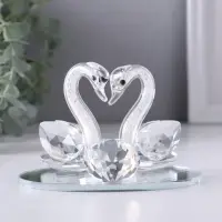 Фигурка стекло &laquo;Лебеди со стразой&raquo;, 11&times;7&times;7 см