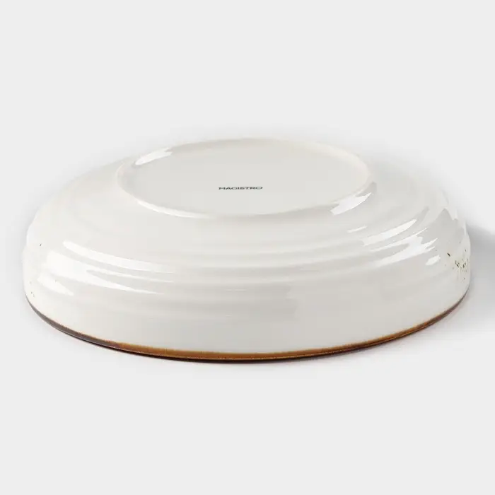 Тарелка глубокая Magistro &laquo;Церера&raquo;, 1.1 л, d=22 см, фарфор, белая