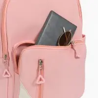 Рюкзак школьный на молнии, с отделами, карманами, размер 31&times;18&times;44 см, розовый