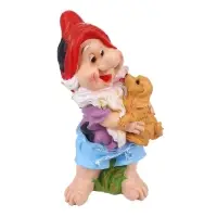 Садовая фигура из полистоуна &laquo;Гном с собачкой&raquo;, 46&times;22&times;23 см