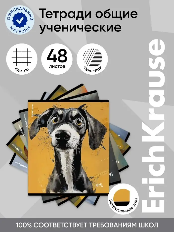 Тетрадь 48 листов в клетку ErichKrause Goofy