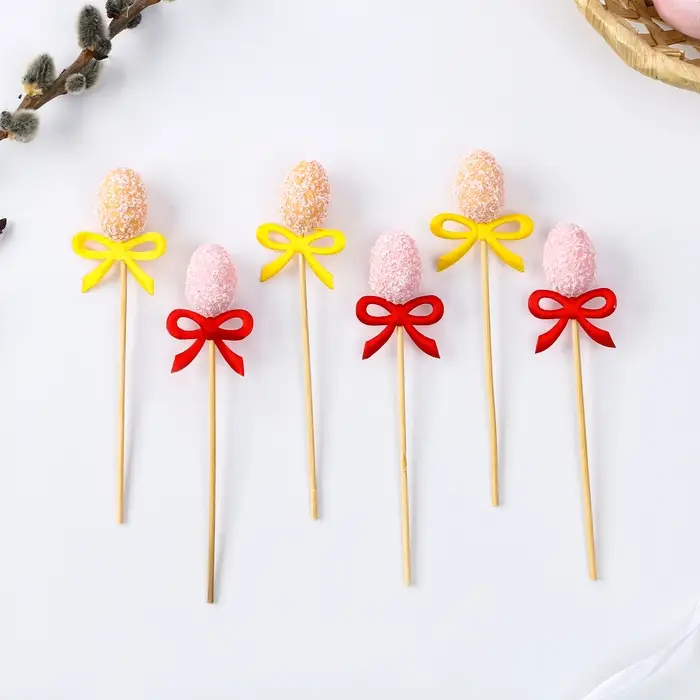 Шпажки «Пасхальные яйца» МИКС, набор 6 шт. Шпажки «Пасхальные яйца» МИКС, набор 6 шт.