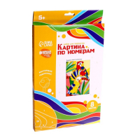 Картина по номерам для детей «Попугаи», 20 х 28,5 см