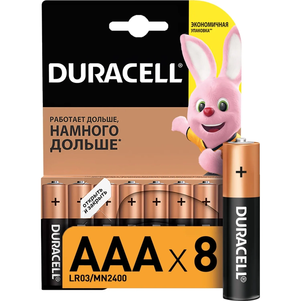 Батарейка DURACELL BASIC ААA/LR03-8BL