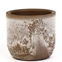 Кашпо со вставкой 1 л d15 см h14см МИКРИТ бежевый слайн