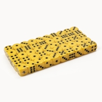 Кости игральные, 1.4 х 1.4 см, набор 50 шт, желтые