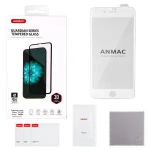 Защитное стекло для iPhone 7/8 Plus 3D ANMAC белое Арт. 1137121
