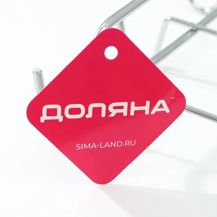 Держатель для кружек подвесной Доляна, на 8 предметов, 27.5&times;20&times;7.5 см, на толщину полки 3.5 см, хромированный