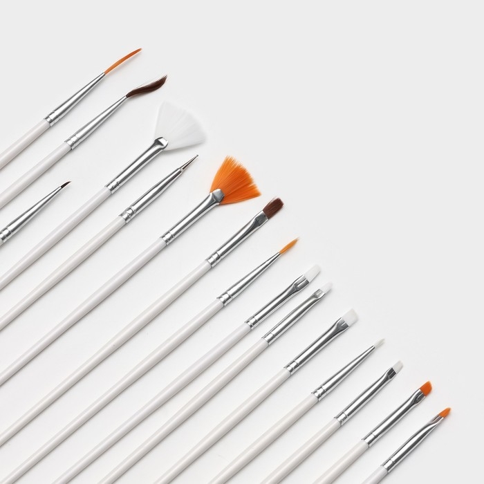 Набор кондитерских кисточек для декорирования Доляна «Слоновая кость», 15 шт, цвет белый Набор кондитерских кисточек для декорирования Доляна «Слоновая кость», 15 шт, цвет белый