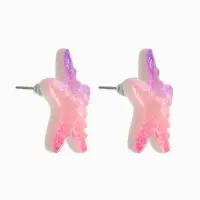 Серьги пластик "Морская звезда", цвет розово-фиолетовый